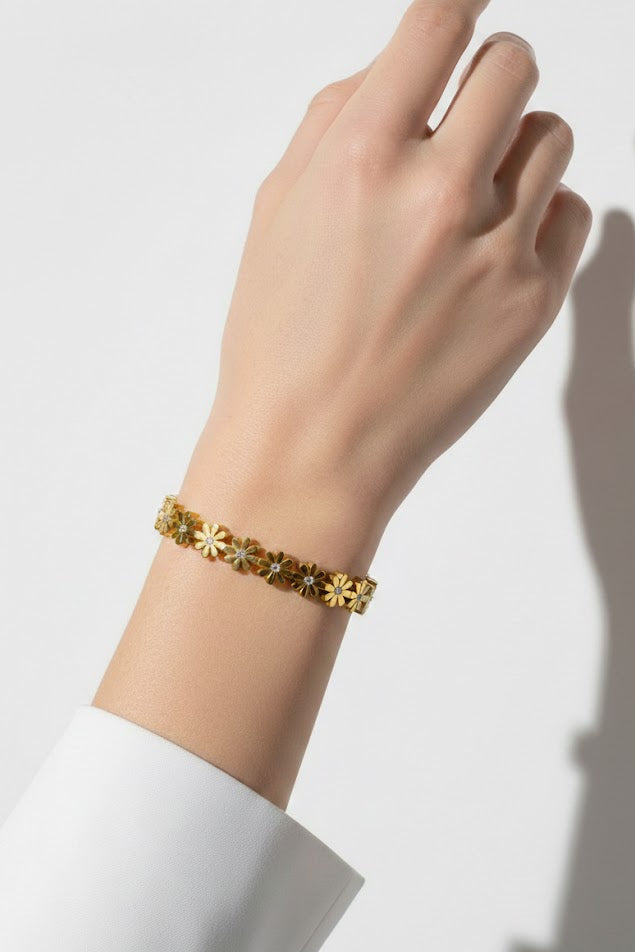 Golden Flora Bangle