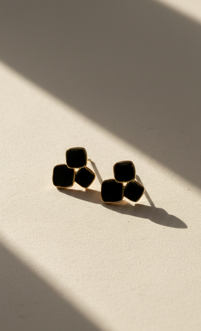 The Trinity Baguette Studs