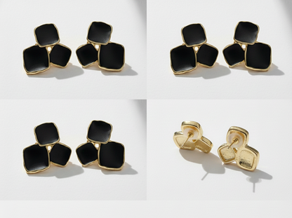 The Trinity Baguette Studs