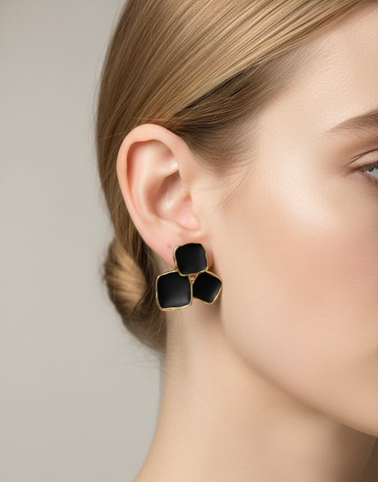 The Trinity Baguette Studs