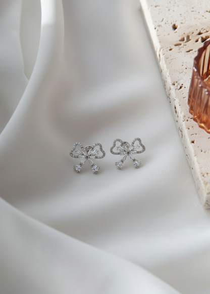 The Crystal Ribbon Studs