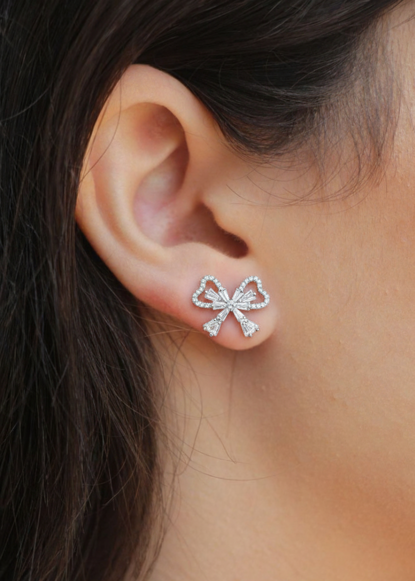 The Crystal Ribbon Studs