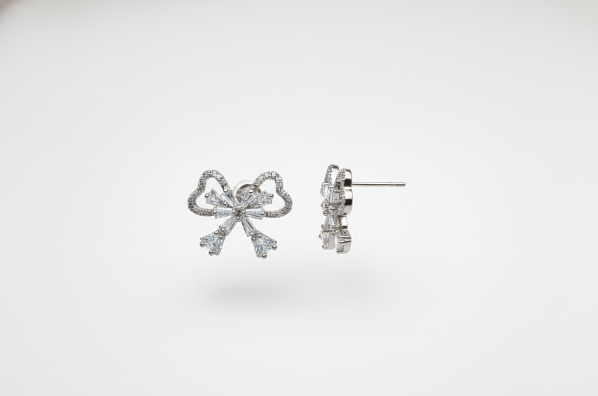 The Crystal Ribbon Studs