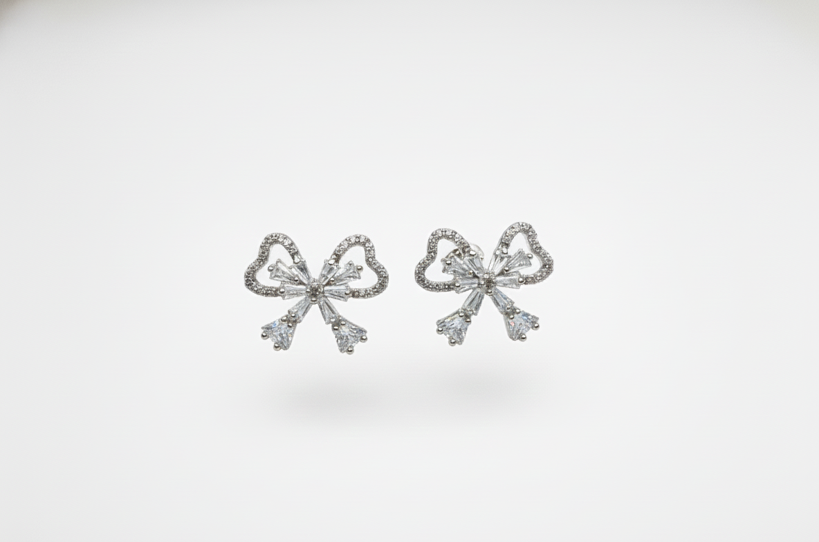 The Crystal Ribbon Studs