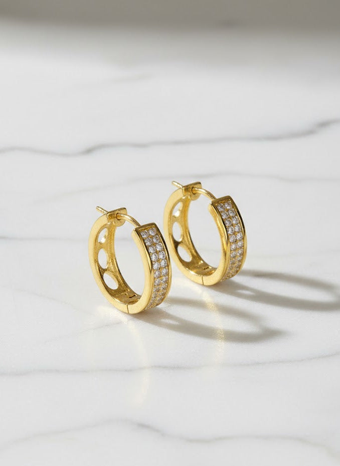 The Empress Gilded Hoops