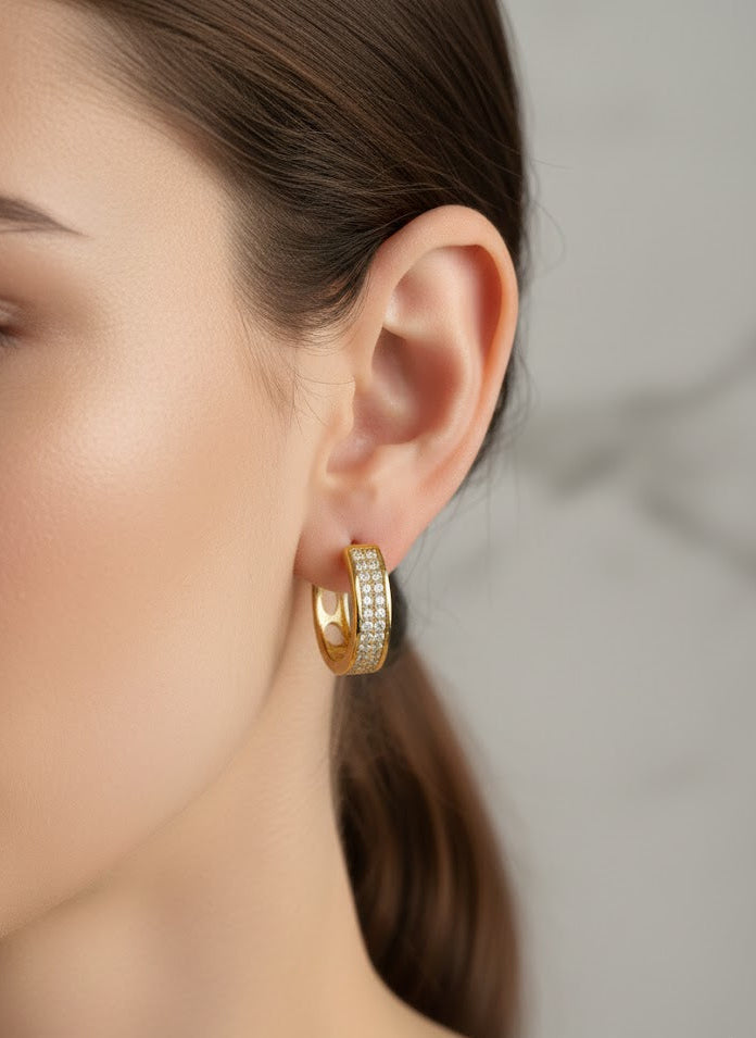 The Empress Gilded Hoops