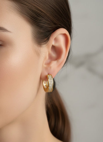 The Empress Gilded Hoops