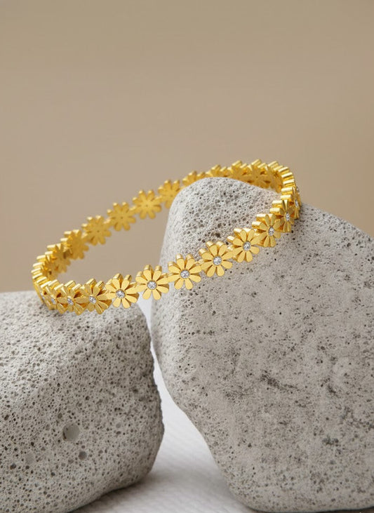 Golden Flora Bangle